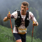 Mathieu Blanchard pendant un trail.